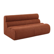 Poltrona bouclé strutturata, 2 posti, terracotta