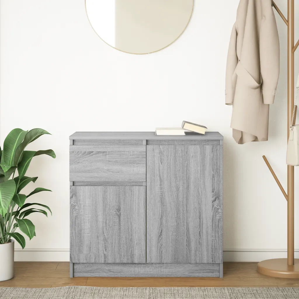 Credenza con Cassetto Grigio Sonoma 71x35x65 cm in Truciolato