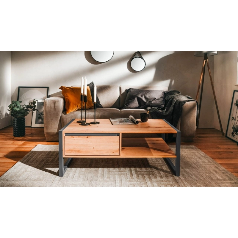 Tavolino da salotto Denver 55 L100xP55XH40 quercia antracite