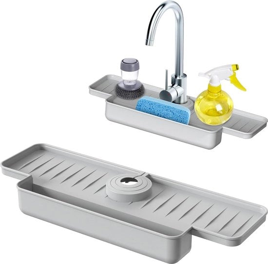 Mat di raccolta acqua per foglio di rivestimento bagno - grigio - protezione cucina - silicone