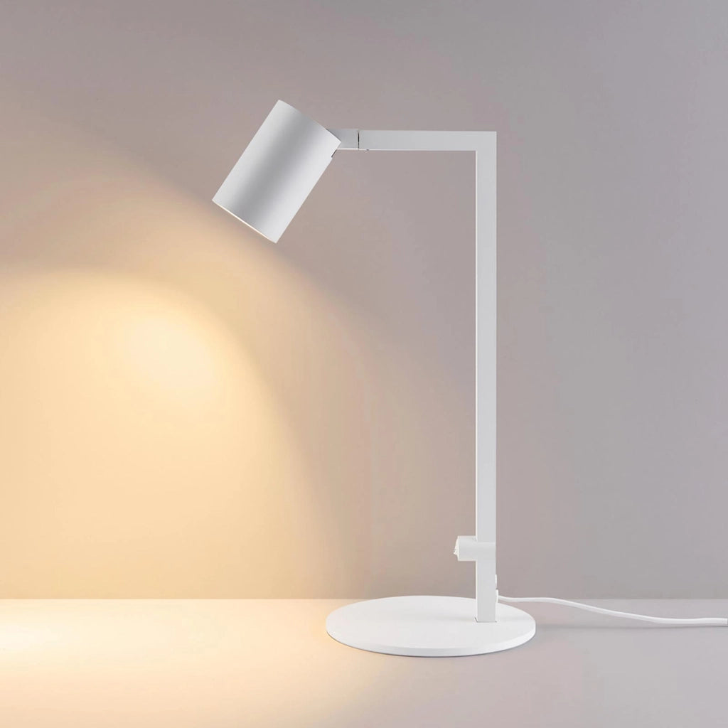 Lampada da tavolo luce da scrivania comodino con attacco lampada GU10 elegante moderna luce orientabile salotto ufficio camera albergo 230V BIANCO