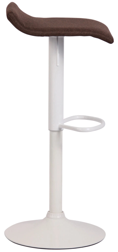 Sgabello Dyn V2 in tessuto marrone,bianco