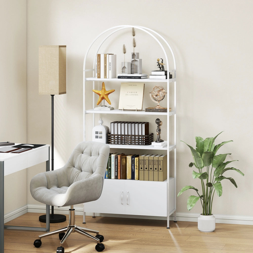 Libreria con ante ¨C zephmum ¨C bianco 80x30x187