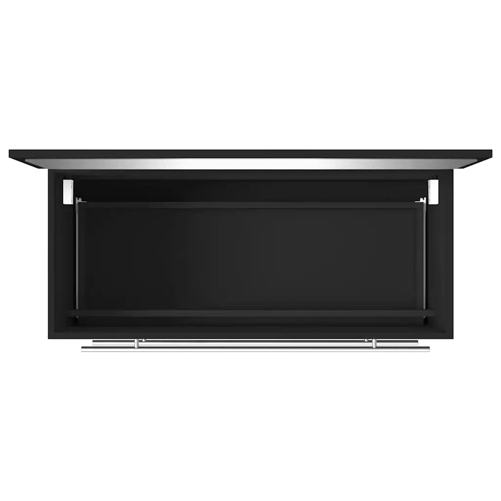 Mobile da Bagno con Specchio-Armadietto da bagno Nero in Legno Multistrato