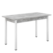 Tavolo da Pranzo Den Haag 120 x 60 cm Effetto Cemento / Bianco [en.casa]
