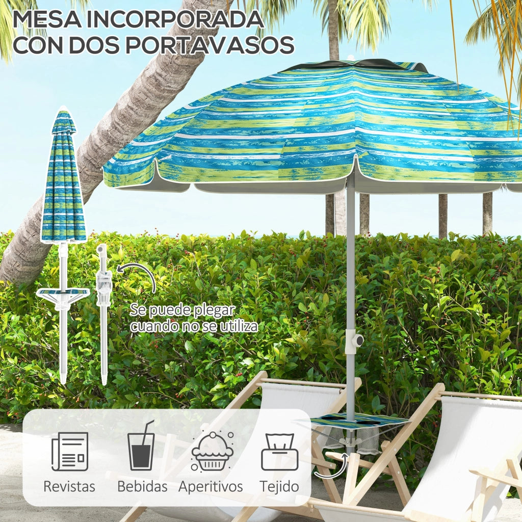 Ombrellone da Giardino ¨C zephmum ¨C ?190x215 cm Impermeabile Anti-UV Multicolore