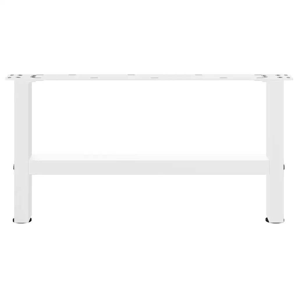 Gambe per Tavolino da Caff¨¨ Bianche 2 pz-Set di 2 Gamba per Tavolo 70x(30-31) cm Acciaio