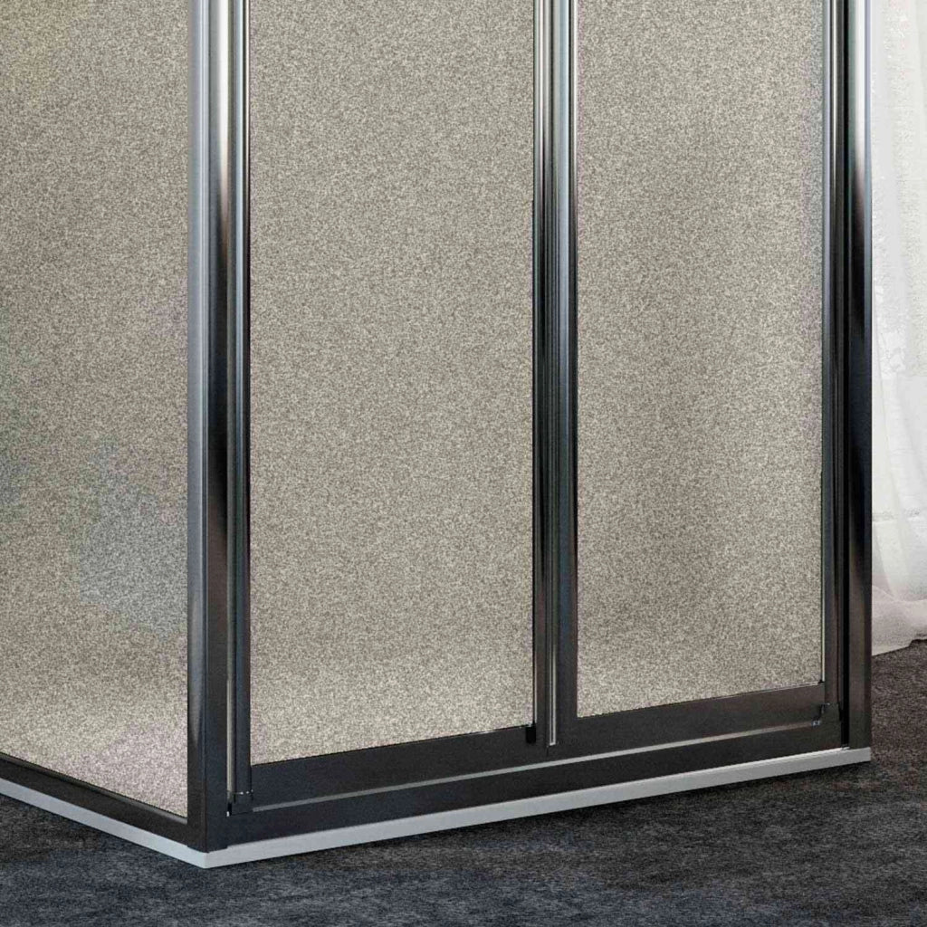Box Doccia 3 lati 90x80x90CM H185 Cristallo Stampato C 2 Fissi+Saloon 2 Ante Battente 80 mod. Clint