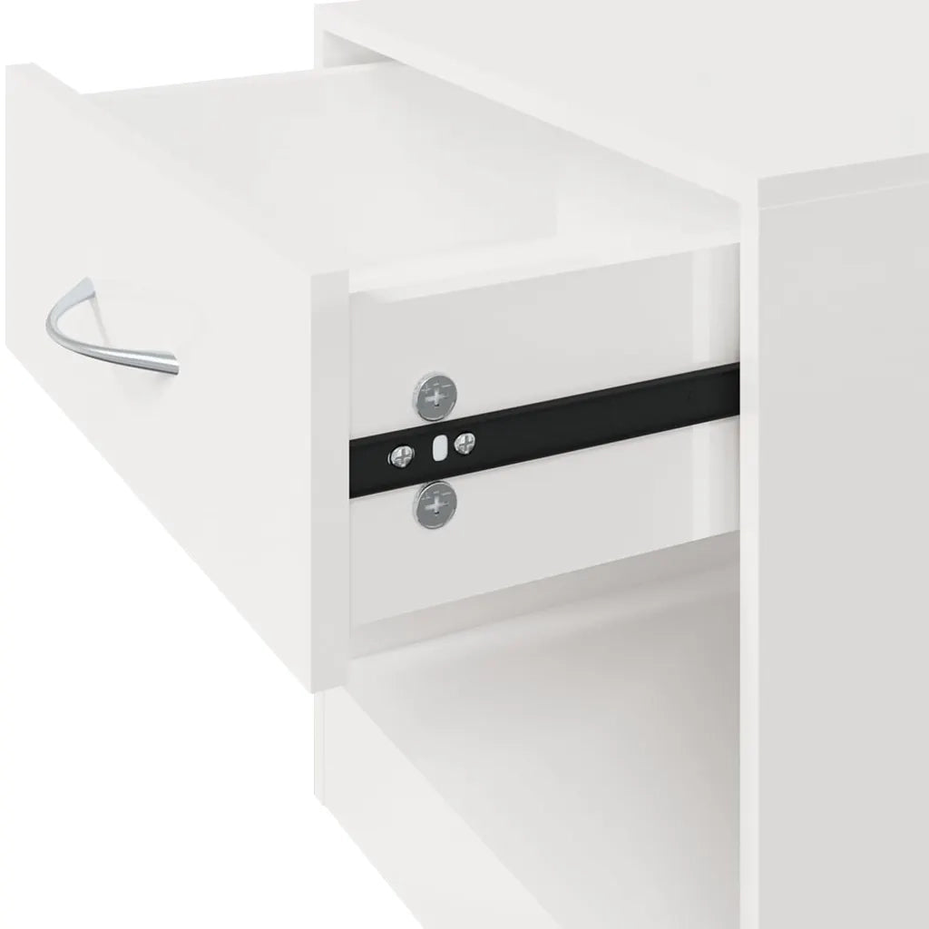 Comodini 2 pz con Cassetto in Bianco Lucido cod mxl 30394
