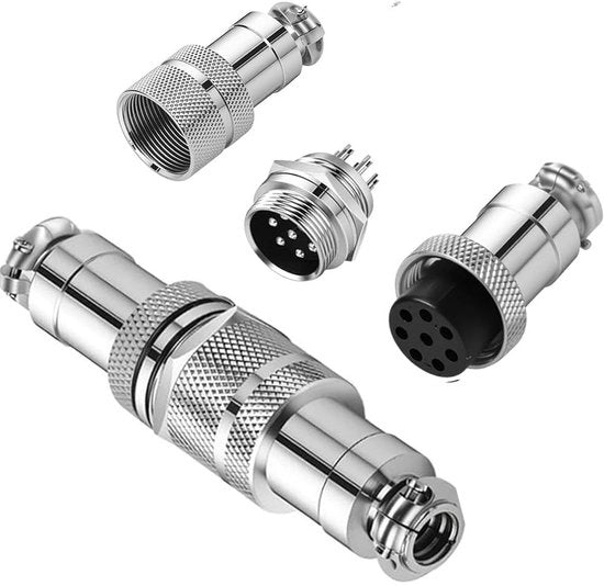 Set di Connettori a 8-Pin per Aviazione - 2 Pezzi di Metallo per Applicazioni Elettroniche