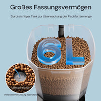 Distributore automatico di cibo per pesci a energia solare CFF-206 1-6 dosi al giorno Programmabile