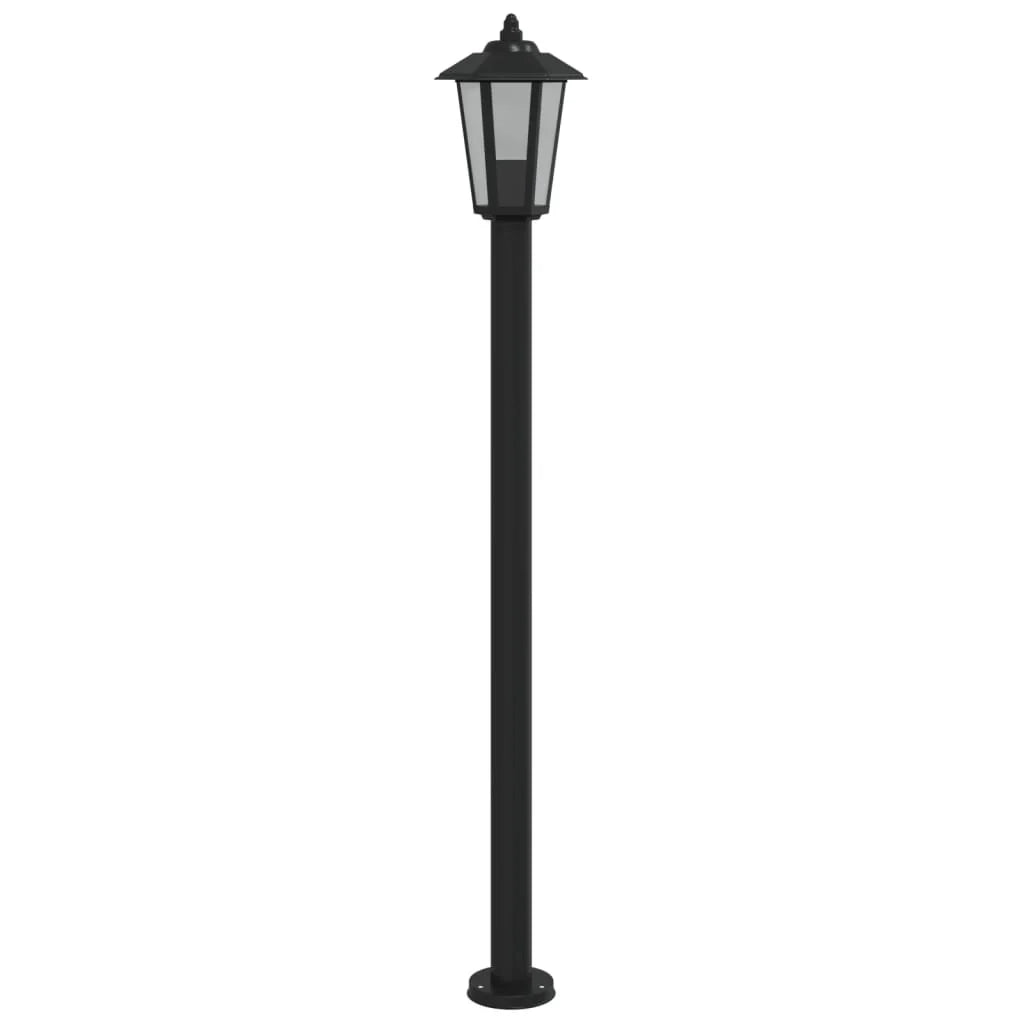 Lampade da terra per esterni 3 pezzi 120 cm acciaio inox nero 02_0042548