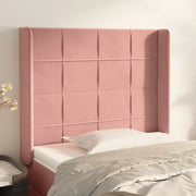 Testiera ad Orecchio-Testata con Orecchie Nera 103x16x118/128 cm in Velluto 448291