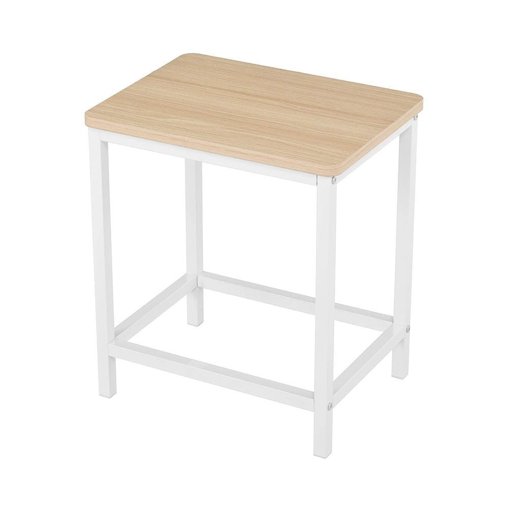 ?lot cucina con tavolo estraibile e sedie - Xylo - Bianco, ruote, ampio spazio di stoccaggio