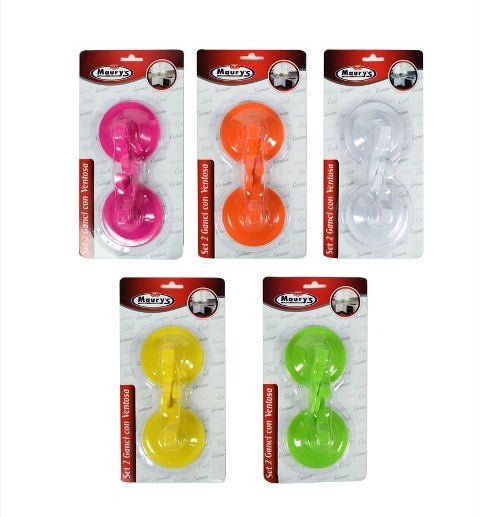 MAURY'S SET GANCI CON VENTOSA GRANDI 2 PZ