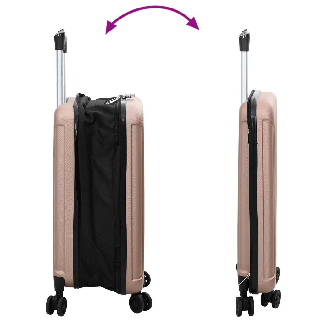 Valigia Pieghevole Rigida 20'' Rosa Gold 34x23x55.5 cm ABS