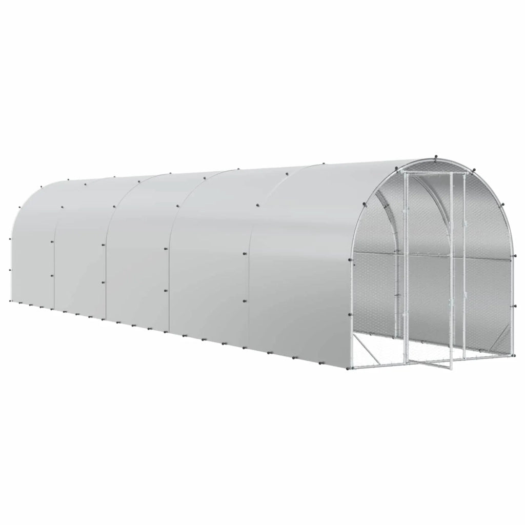 Pollaio Argento 1000 x 200 x 200 cm Acciaio zincato 3434689