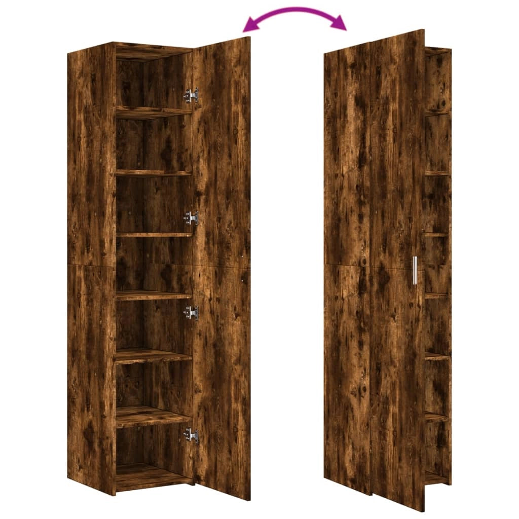 Buffet credenza cassettiera mobiletto mobile contenitore organizer cucina soggiorno salotto alto 40 x 42,5 x 185 cm legno ingegnerizzato marrone 02_0033357