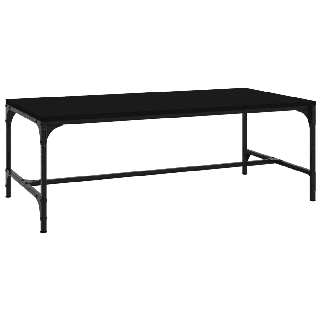 Tavolino da Salotto-Tavolino da soggiorno Nero 100x50x35cm Legno Multistrato