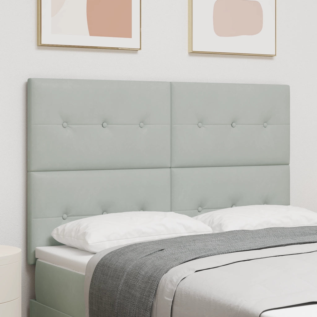LED Testata Illuminata Grigio 72 cm Velluto