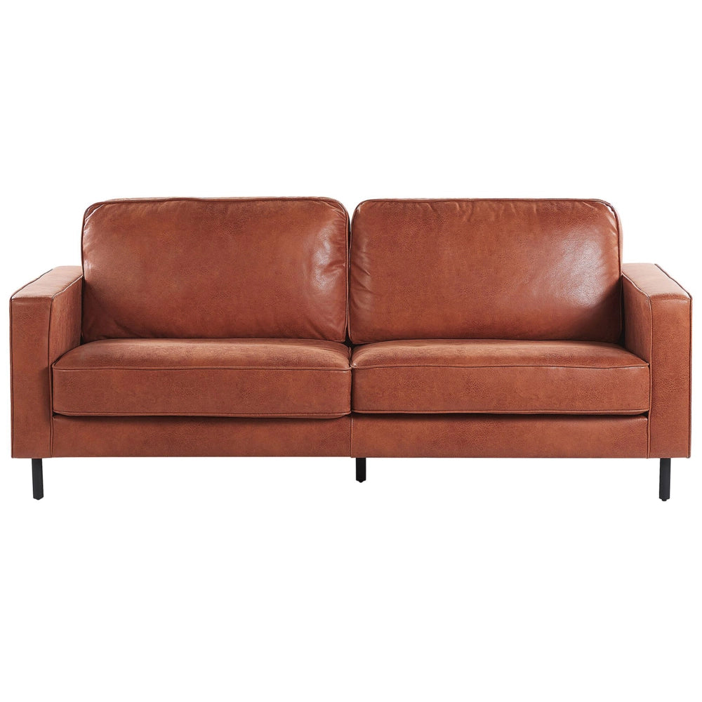 Set Divani Marrone Dorato Ecopelle Poliestere Divano A 3 Posti Poltrona Design Da Salotto Retrò