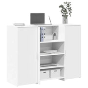 vidaXL Banco Reception Bianco 135x50x103,5 cm in Legno Multistrato