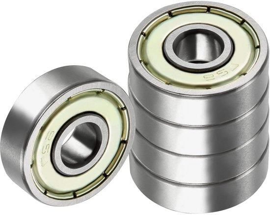 5 pezzi di bielles a rulli 627Z - 7 mm x 22 mm x 7 mm - bielles a rulli in acciaio inossidabile con copertura per applicazioni industriali