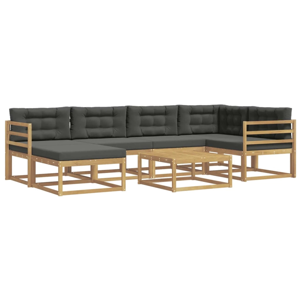 Set di divani da esterno 7 pz Bianco e Antracite 3386711