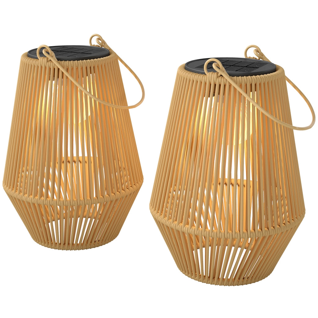 Lanterne solari sospese per esterno ¨C Zephmum ¨C Set di 2 in resina, marrone