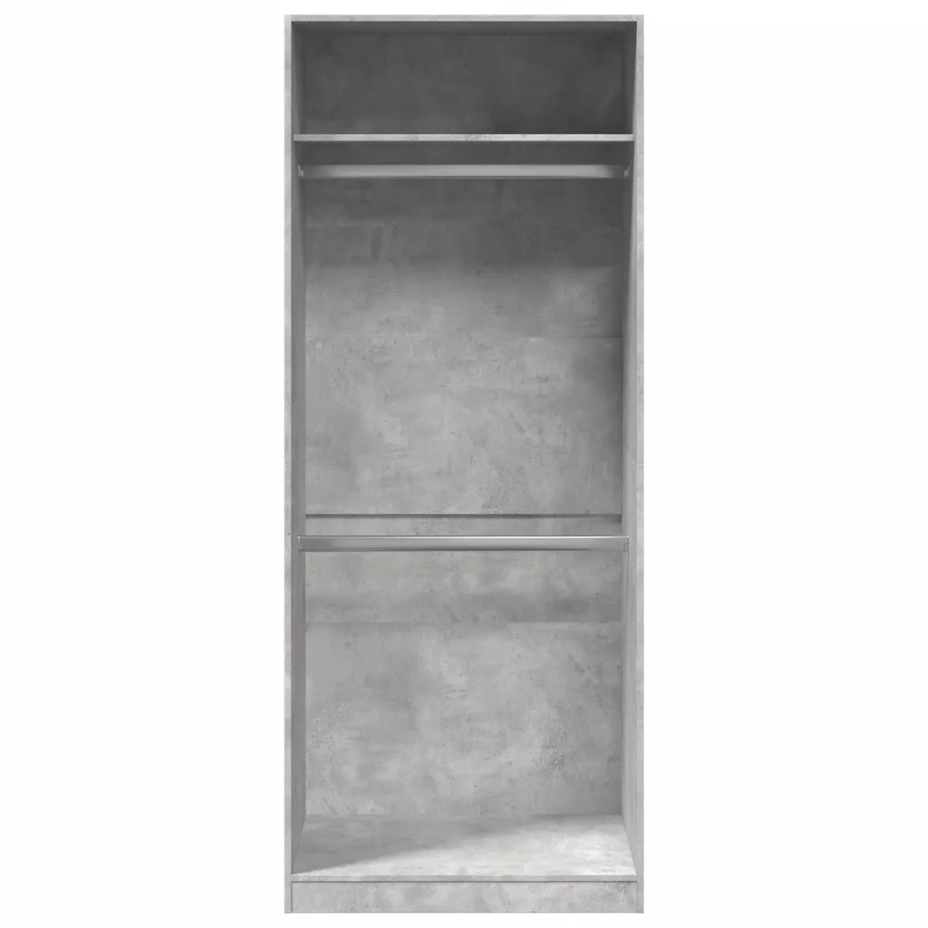 Armadio Grigio Cemento 80x50x200 cm in Legno Multistrato