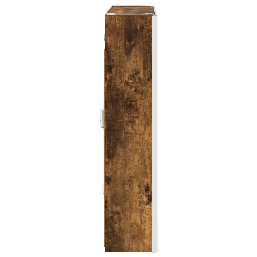 Mobiletto per specchio da bagno Rovere fumé 63,5 x 15,5 x 70 cm 889243
