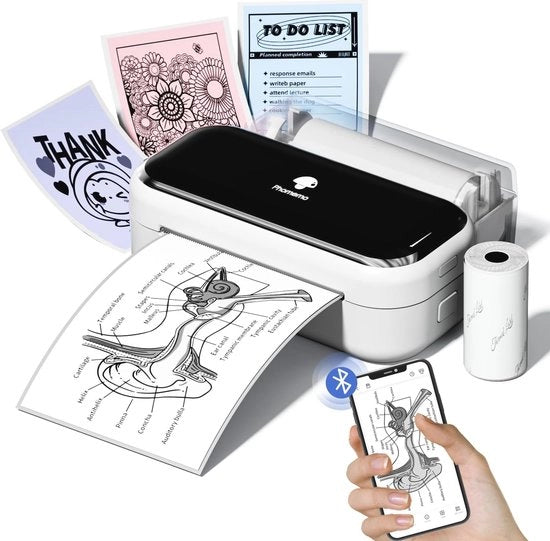Stampante termica portatile mini per smartphone - stampa 53mm e 80mm, ideale per foto, scrapbooking e etichette