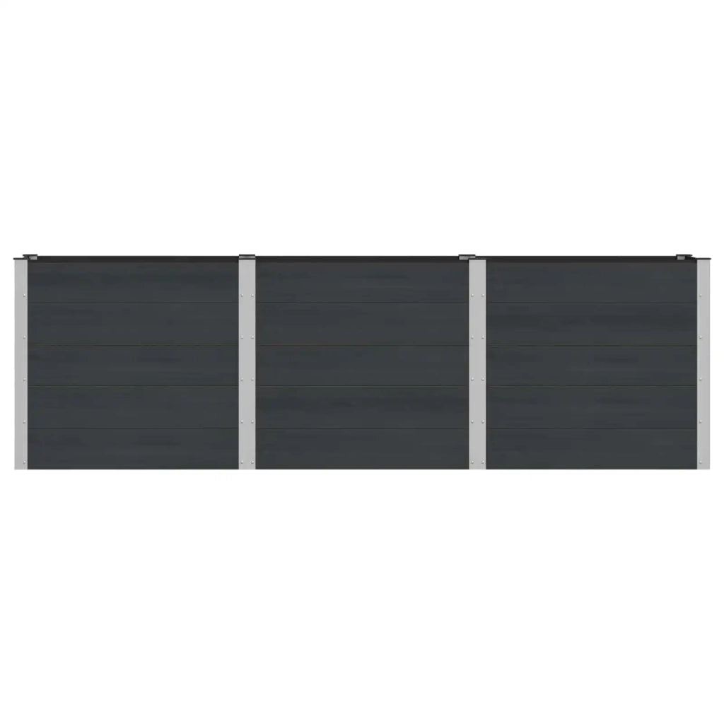 Letto rialzato da giardino Nero 300 x 50 x 91 cm 42038993