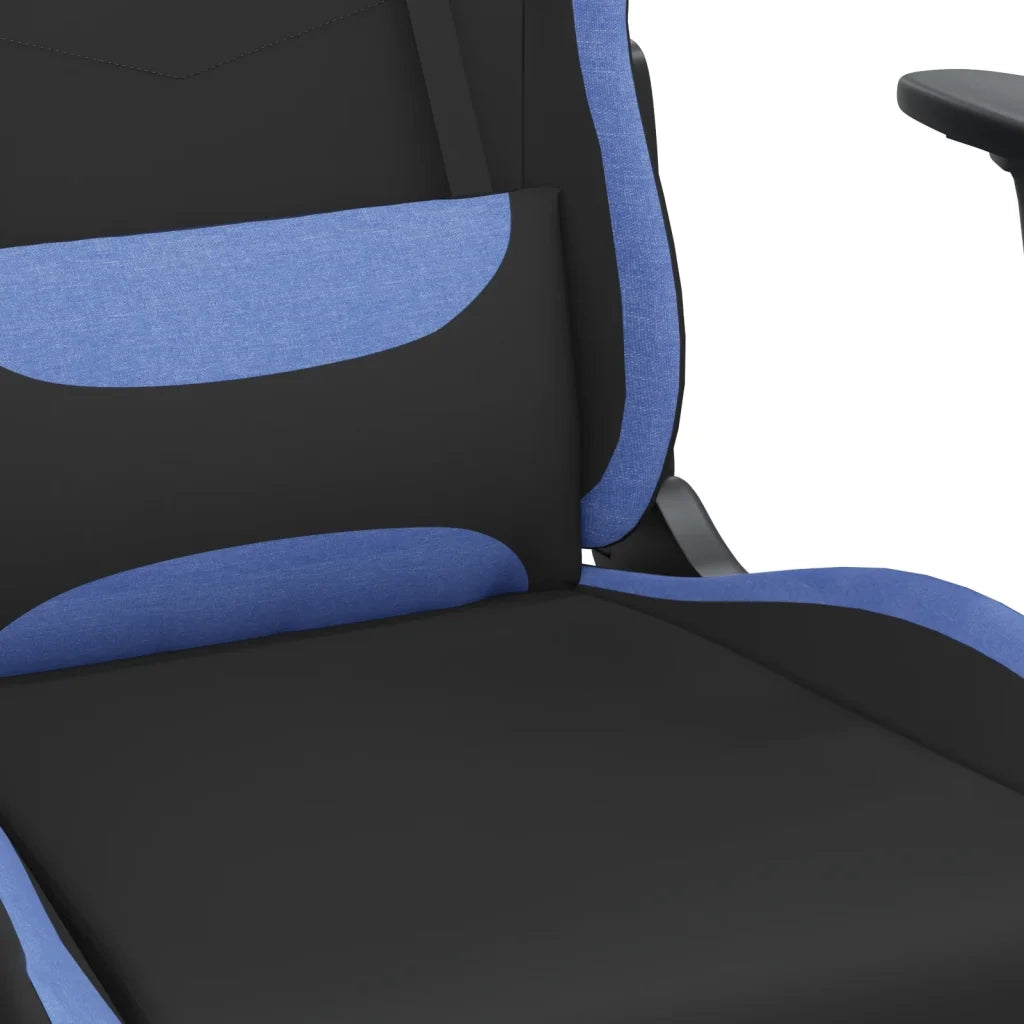 Sedia da Gaming Nero e Blu in Tessuto 345497