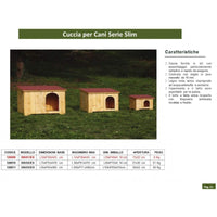 Cuccia per cani in legno, doghe spessore 16mm Serie Slim - Mod. 300/01 - 120009