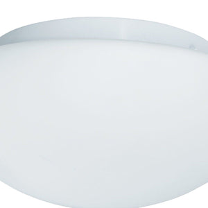 Plafoniera Contemporanea Tokio Acciaio Bianco Vetro 1 Luce E27