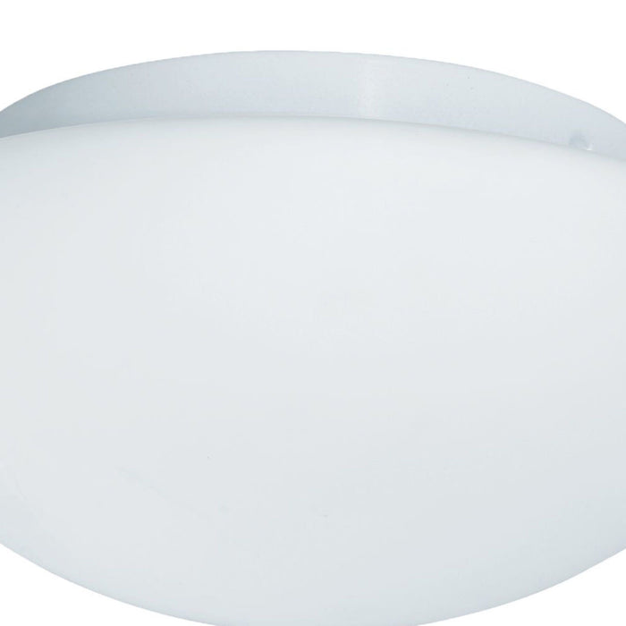 Plafoniera Contemporanea Tokio Acciaio Bianco Vetro 1 Luce E27