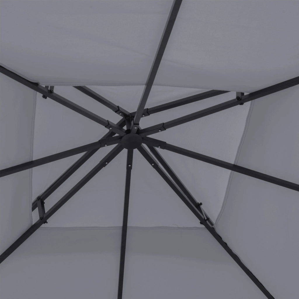 Tetto di Ricambio per Gazebo 3x3m a 2 Livelli e Resistente ai Raggi UV   Grigio Scuro