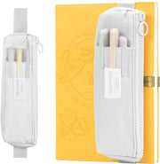 Etui portatile con contenitore per penne, libretto per appunti, etui con cintura elastica regolabile, contenitore per agenda, accessori scolastici