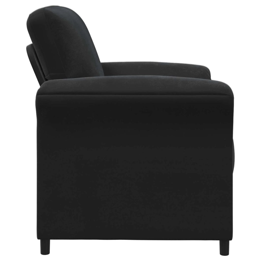 Divano | Divano da soggiorno | Sofa 1 posto Nero 88 x 83 x 95 cm Velluto