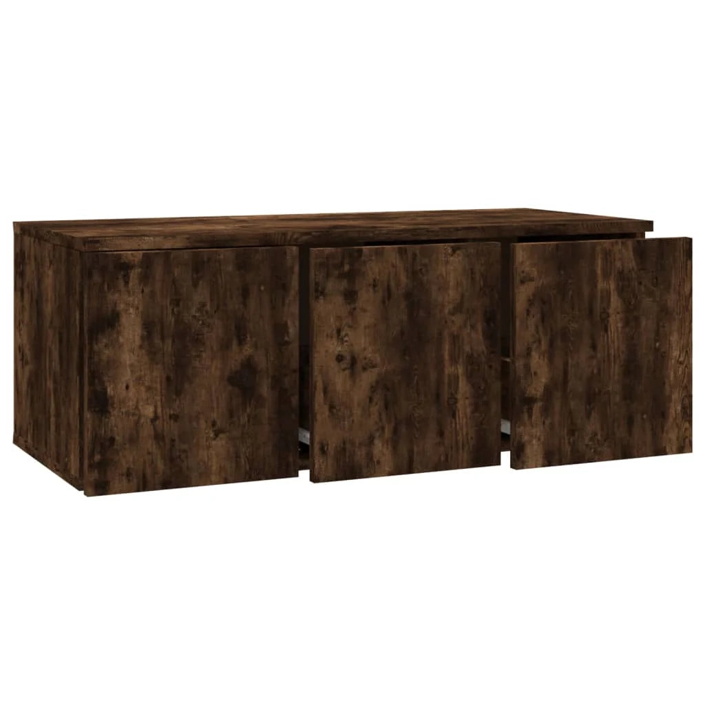 Mobile TV multimediale mensola TV credenza TV sala da pranzo soggiorno camera da letto rovere affumicato 80 x 34 x 30 cm legno ingegnerizzato marrone 02_0027384