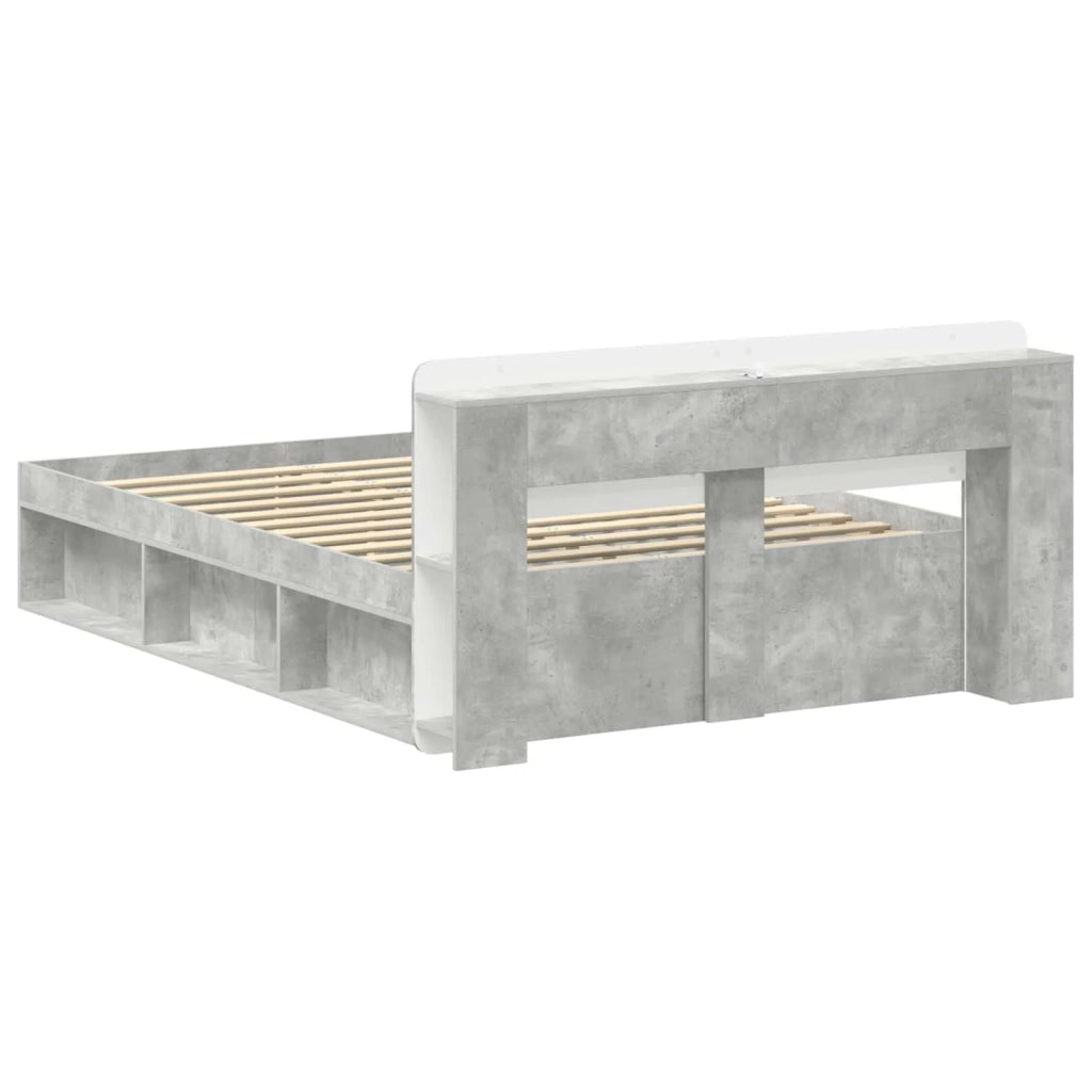 Telaio del letto con storage Grigio Cemento 140 x 190 cm 3433377