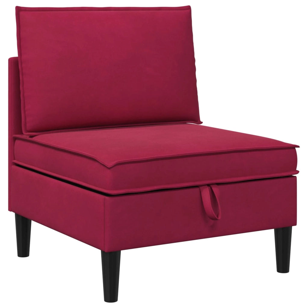 Set di mobili per il soggiorno 4 pcs Rosso Vino Velluto