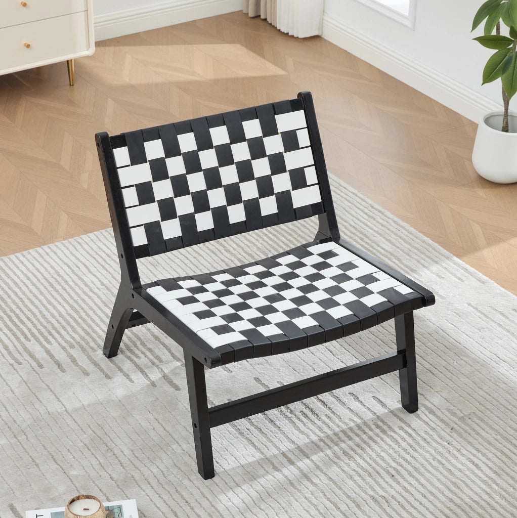 SEDIA Intrecciata Senza Braccioli 71x66x72 cm PU Nera