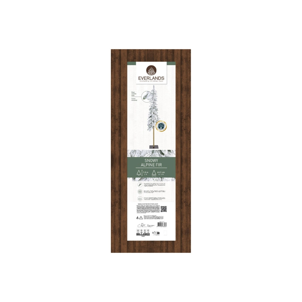 Albero Alpin Fir  D41 H180cm verde innevato
