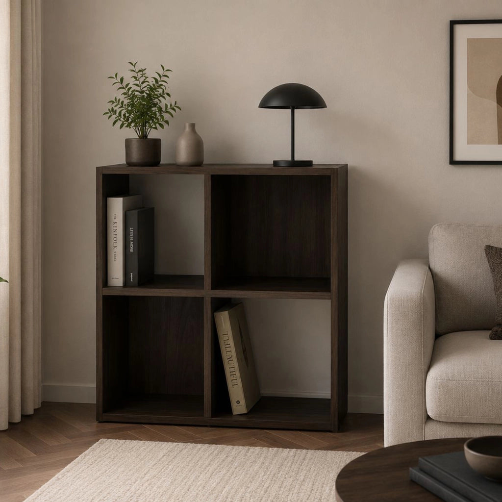 Biblioteca Liha, Libreria 2 Ripiani, 61x30x61h cm Marrone Noce