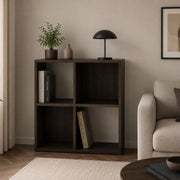 Biblioteca Liha, Libreria 2 Ripiani, 61x30x61h cm Marrone Noce