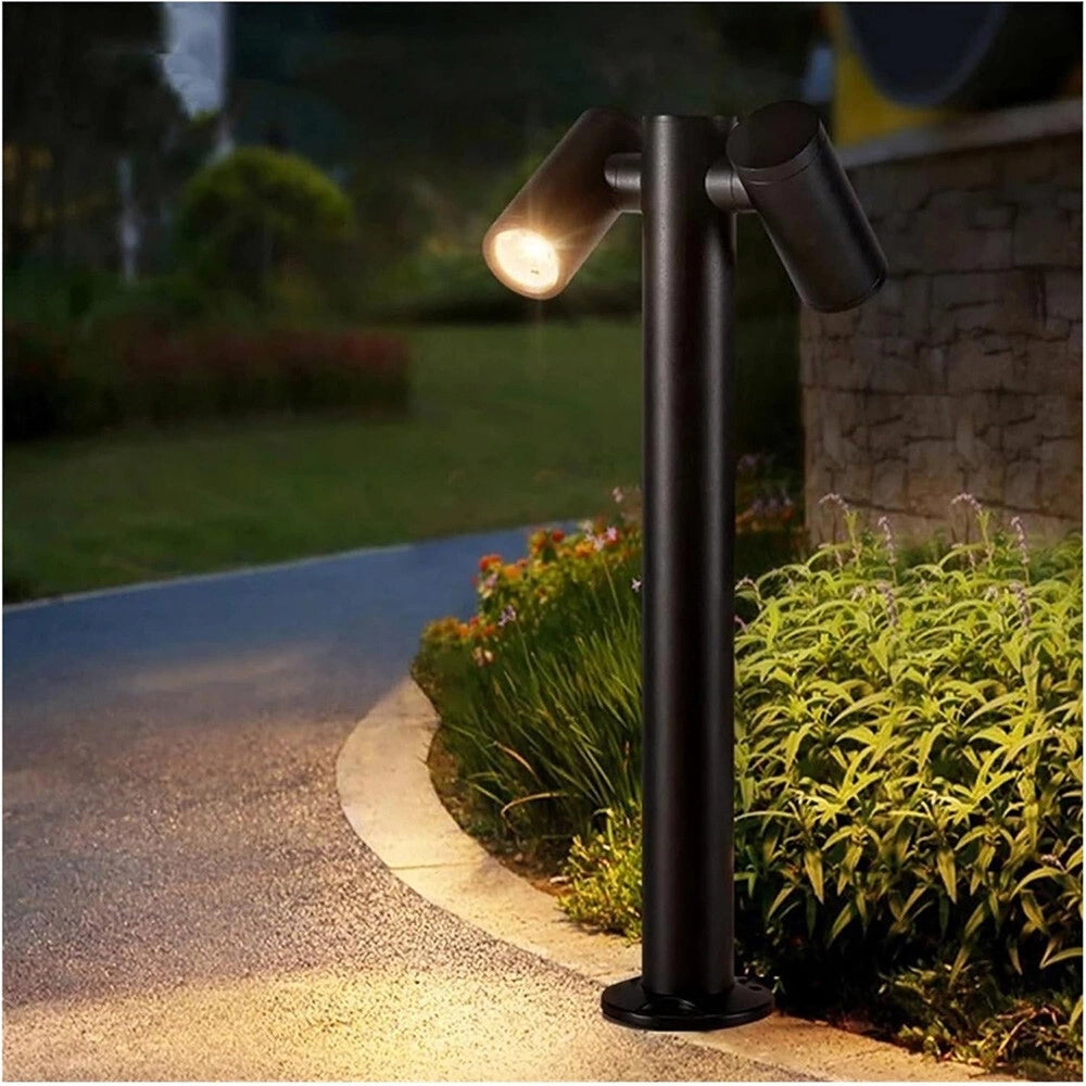 Trade Shop - Lampione Giardino Moderno Con Diffusori Orientabili Lampada Attaco Gu10 Ip44 539pb-b440 -