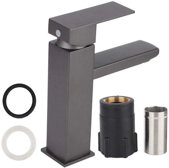 Wastafello a vapore RVS - Miscelatore - Bagno - Connettore singolo - G1/2 pollice di connessione - Forma rotonda 17 x 11 cm