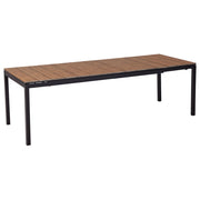 Tavolo da giardino allungabile alluminio color legno chiaro 198/248 x 90 cm Mobili da giardino per esterni in stile moderno